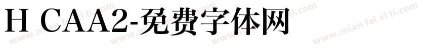 H CAA2字体转换